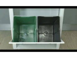 Cubo de basura para la cocina - Cubo de reciclaje - 3 compartimentos de 20L - acero Inoxidable - CUBEK^Don Hierro Clearance