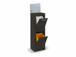 Don Hierro Cubo de basura para la cocina - Cubo de reciclaje - 2 compartimentos de 20L - CUBEK Negro Best