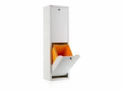 Cubo de basura para la cocina - Cubo de reciclaje - 2 compartimentos de 20L -28,7(ancho)x97(alto)x27,3(fondo) cm. - - LUA^Don Hierro Sale
