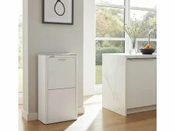 Don Hierro Cubo de basura para la cocina - Cubo de reciclaje - 4 compartimentos de 20L - CUBEK Blanco Outlet