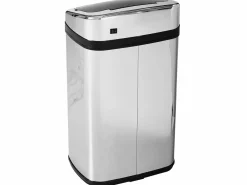 Cubo de basura plata 33x25x58 cm^Homcom Discount