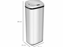 Homcom Cubo de basura plata 33x25x84cm Plateado Outlet