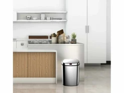 Catter house Cubo De Basura Para Cocina|Cubo de Basura y Reciclaje CATTERHOUSE Futuro 30L 34x25x52 cm de Acero Inoxidable con Sensor de Movimiento y Apertura Automática