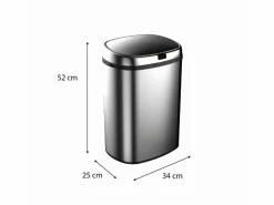 Catter house Cubo De Basura Para Cocina|Cubo de Basura y Reciclaje CATTERHOUSE Futuro 30L 34x25x52 cm de Acero Inoxidable con Sensor de Movimiento y Apertura Automática