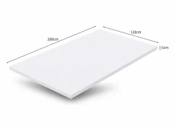 Sobrecolchón|Cubrecolchón 120x200 cm, 5 cm de alto, cubrecolchón de espuma de gel, color blanco.