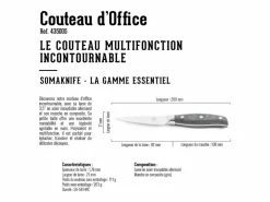 Somagic Cubierto|Cuchillo de oficina de 3,5 pulgadas, gama Essentiel -