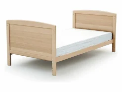 AT4 Cuna bebé evolutiva LUNA madera - Haya Barnizada - 70 x 140 - 144 x 74,5 x 79 cm Marru00f3n Outlet