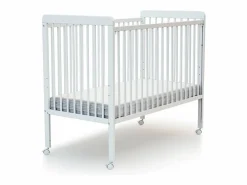 Cuna bebé madera con barrera deslizante 60x120 ESSENTIEL Blanca^AT4 Sale
