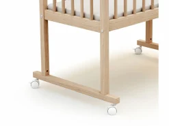 AT4 Mueble De Bebé|Cuna bebé NOA madera - Haya Cruda - 40 x 80 - 86 x 45 x 80 cm