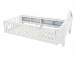 ModernLuxe Cuna bebé 90x200 cm - con almacenamiento - con puerta - con somier de láminas - (colchón no incluido) Blanco Sale
