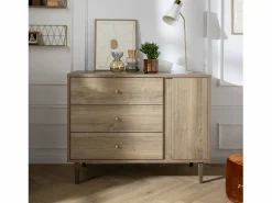Cuna evolutiva Mokka, Cama evolutiva 140x70 y cómoda - Chêne Mokka^Sauthon Clearance