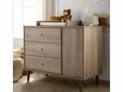 Cuna evolutiva Mokka, Cama evolutiva 140x70 y cómoda - Chêne Mokka^Sauthon Clearance