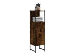 Garden Furniture Cynmar Armario de baño madera ingeniería roble ahumado 33x33x120,5 cm Marru00f3n Hot