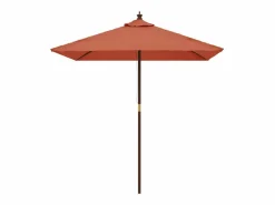 Garden Furniture Sombrilla|Daranor Sombrilla de jardín con poste de madera terracota 198x198x231cm