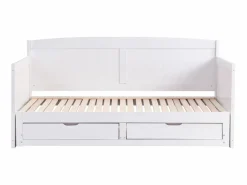 Vente-unique Cama Diván|Cama Nido|Daybed de 90 x 190 o 180 x 190 cm en pino y MDF con somier de láminas - DINIVA