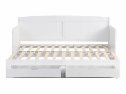 Vente-unique Cama Diván|Cama Nido|Daybed de 90 x 190 o 180 x 190 cm en pino y MDF con somier de láminas - DINIVA