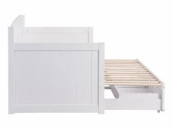 Vente-unique Cama Diván|Cama Nido|Daybed de 90 x 190 o 180 x 190 cm en pino y MDF con somier de láminas - DINIVA