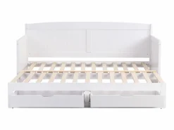 Vente-unique Cama Diván|Cama Nido|Daybed de 90 x 190 o 180 x 190 cm en pino y MDF con somier de láminas - DINIVA