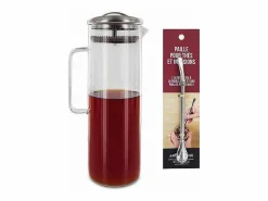 Decantador de té helado 1,5 litro + pajita de acero inoxidable con filtro Multicolor Hot