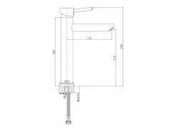 Essebagno Grifo|Deco mezclador alto lavabo