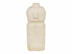 House Nordic Estatua|Decoración de cemento beige Estatuilla 6.5 x 6.5 x 15 cm