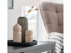 House Nordic Estatua|Decoración de cemento beige Estatuilla 6.5 x 6.5 x 15 cm