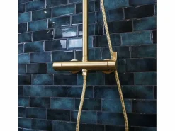 Essebagno Columna De Ducha|Delice II columna de ducha mecánica oro cepillado