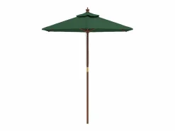 Garden Furniture Delinra Sombrilla de jardín con poste de madera verde 196x231 cm