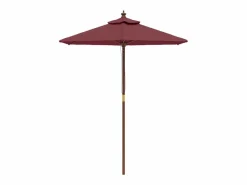 Garden Furniture Delinra Sombrilla de jardín con poste de madera rojo burdeos 196x231 cm Hot
