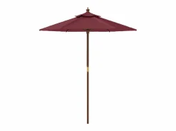 Garden Furniture Delinra Sombrilla de jardín con poste de madera rojo burdeos 196x231 cm Hot