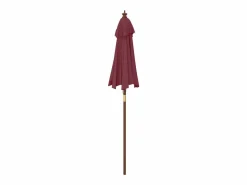 Garden Furniture Delinra Sombrilla de jardín con poste de madera rojo burdeos 196x231 cm Hot