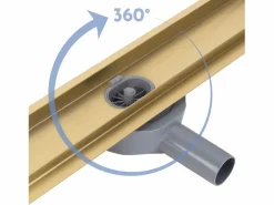 Desagüe lineal Neox Pro 800 Gold en acero inoxidable AISI 304 de alta calidad^Rea New