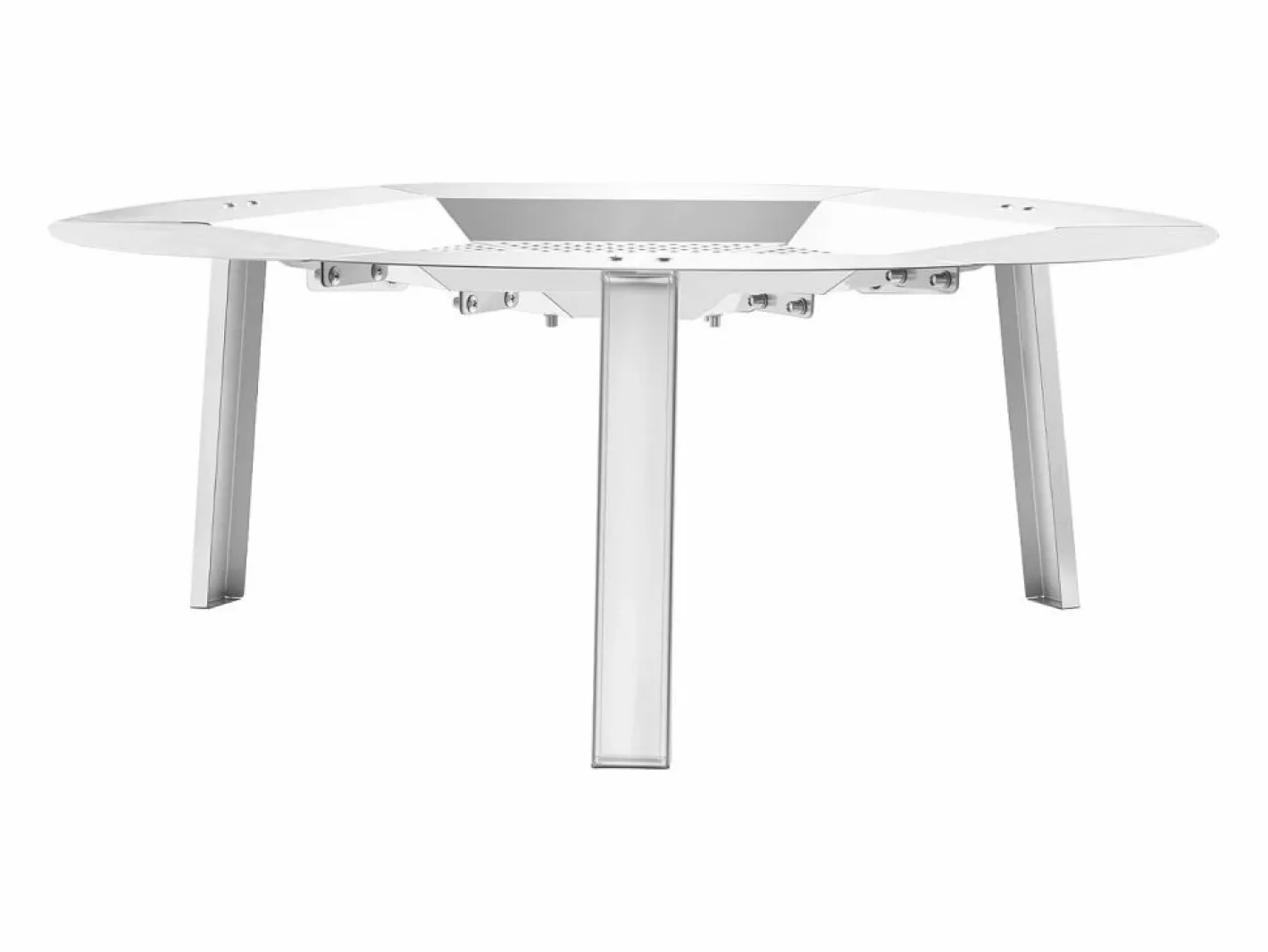 Difusor de Calor SucceBuy para Brasero, 68.5x25.4 cm Protección Redonda para Fogata de Acero Inoxidable 304, Tapa de Quemador Desmontable Plateado Sale