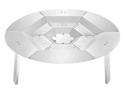 Difusor de Calor SucceBuy para Brasero, 68.5x25.4 cm Protección Redonda para Fogata de Acero Inoxidable 304, Tapa de Quemador Desmontable Plateado Sale