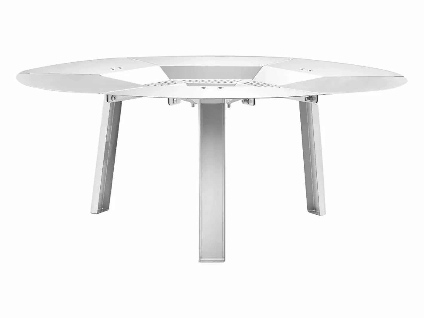 Difusor de Calor SucceBuy para Brasero, 63.5x25.4 cm Protección Térmica Redonda para Fuego de Madera, Difusor de Calor de Acero Inoxidable 304 Plateado New