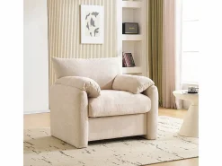 KOMHTOM Sillón|Diseño moderno, tela de chenilla, sillón extragrande, sillón decorativo, sofá individual,