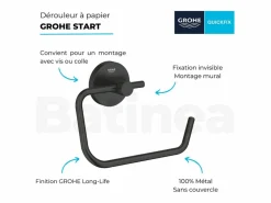 GROHE Accesorios De Wc|Dispensador de papel higiénico de pared Start mate