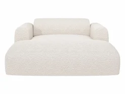 Maison Céphy Diván de 2 plazas de tela rizada de color POGNI de Blanco Outlet