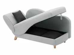 Vente-unique Diván (ángulo izquierdo) convertible de tela con cojines antracita PENELOPE Gris claro Best
