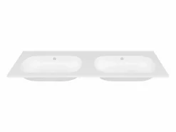 Doble lavabo empotrable de resina efecto piedra, , Ancho 120 x 46 cm, ATIWA^Shower & Design Best