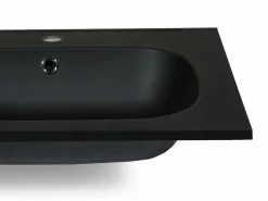 Doble lavabo encastrable de resina efecto piedra, , Ancho 120 x 46 cm, ATIWA^Shower & Design New