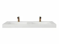 Shower & Design Lavabo|Doble lavabo suspendido 120 cm efecto mármol - KODIAK