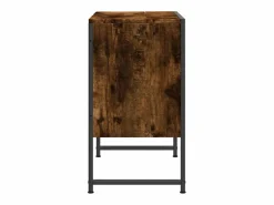 Dogus Armario lavabo baño madera ingeniería roble ahumado 60x33x60 cm^Garden Furniture