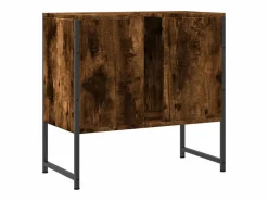 Dogus Armario lavabo baño madera ingeniería roble ahumado 60x33x60 cm^Garden Furniture