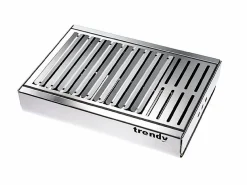 Don Hierro - Barbacoa de Carbón Portátil TRENDY en Acero Inoxidable, Compacta y Resistente – 44 x 29,5 x 12 cm- Plateado Best