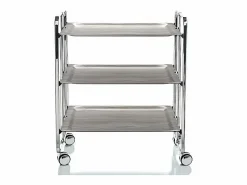 - Carrito auxiliar plegable BAUHAUS cromado con ruedas – 3 niveles y 3 posiciones-Fresno^Don Hierro Hot