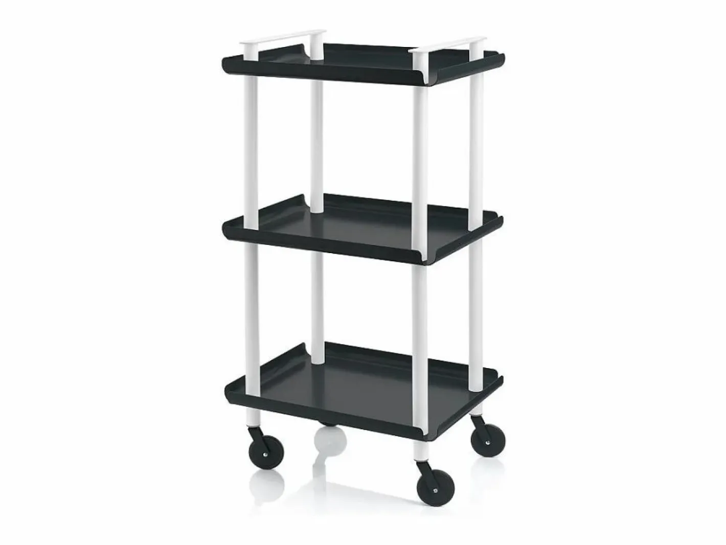 Don Hierro Mueble Camarera|- Carrito auxiliar LEKY, armazón blanco, 3 estantes. Multifuncional, práctico y decorativo-