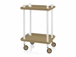 - Carrito auxiliar LEKY, armazón blanco, 2 estantes. Multifuncional, práctico y decorativo-^Don Hierro Online