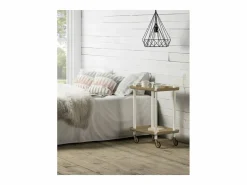 - Carrito auxiliar LEKY, armazón blanco, 2 estantes. Multifuncional, práctico y decorativo-^Don Hierro Online