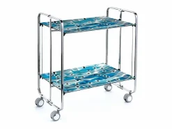 - Carrito auxiliar plegable BAUHAUS cromado con ruedas – 2 niveles y 4 posiciones-^Don Hierro Outlet